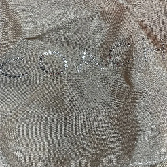 🧣 Coach Silk Rhinestone Logo Scarf — Listing Description - Picture 4 of 6